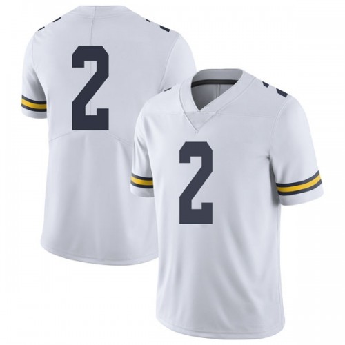 Shea Patterson Michigan Wolverines Men's NCAA #2 White Limited Brand Jordan College Stitched Football Jersey JNH7354RE